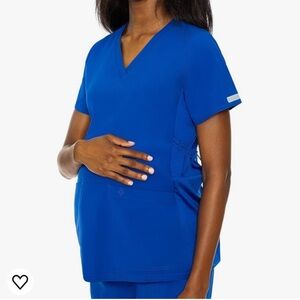 Med Couture Plus One Maternity Scrub Set Royal Blue